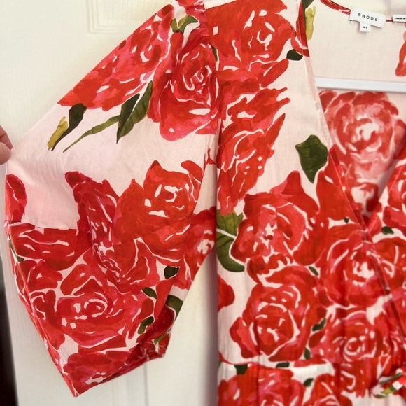 RHODE Resort Fiona Floral-print Rose Bouquet Dress - Picture 7 of 10